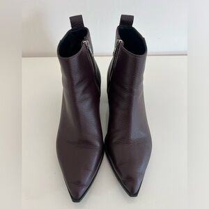 Everlane Boss Booties in burgundy!